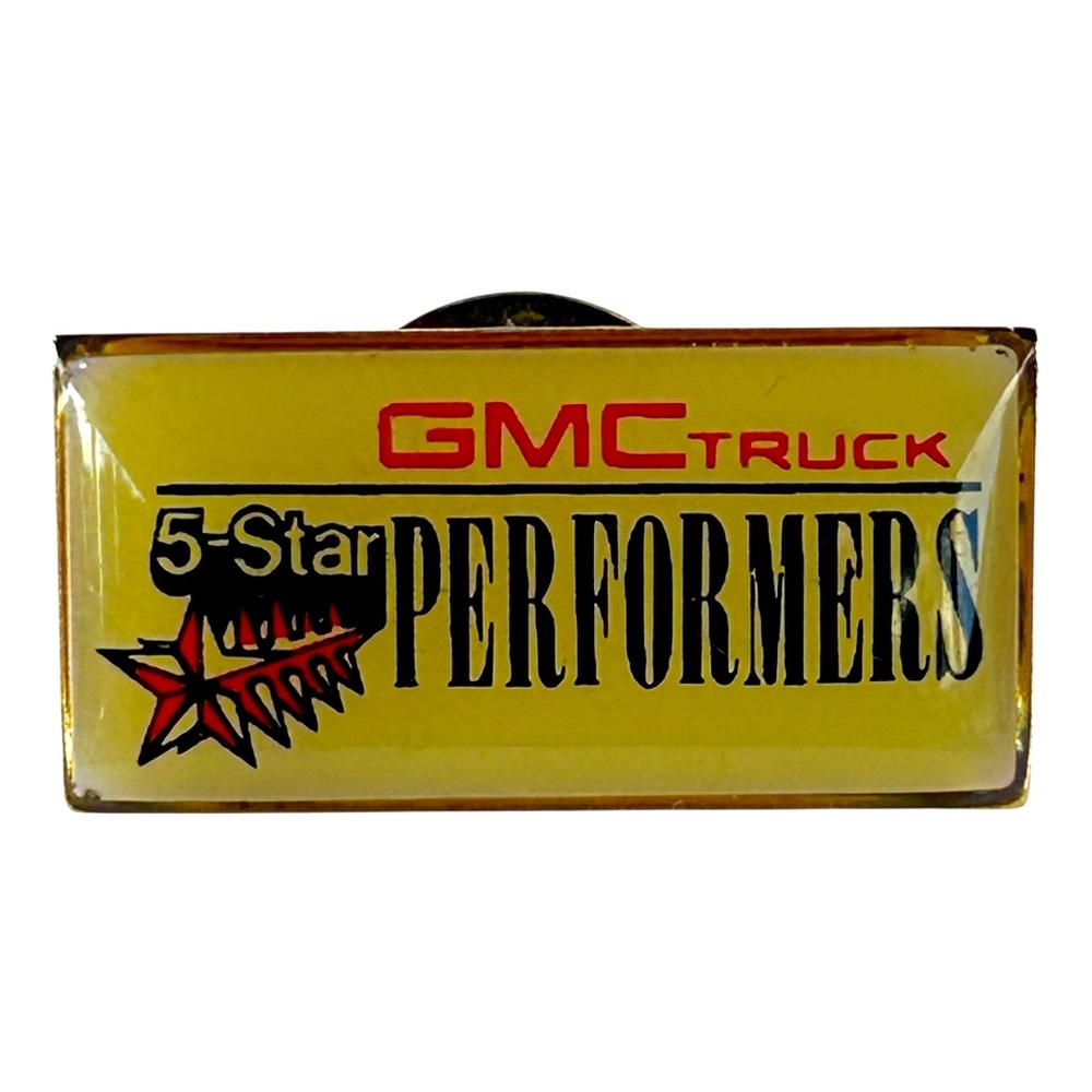 Vintage GMC Truck 5 Star Performers Lapel Pin Preowned in Good Used Condition